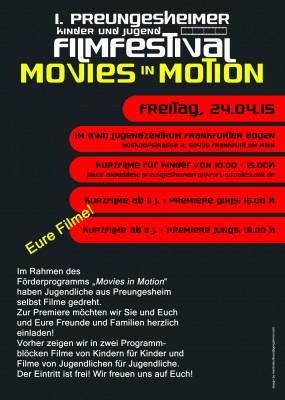 Veranstaltungsankündigung Preungesheimer Festival 24. April 2015